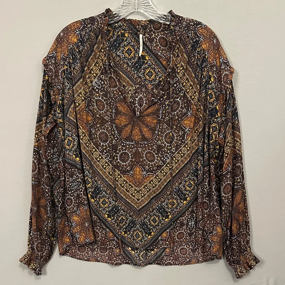 Free People Bohemian Blouse Women’s Small - Picture 1 of 8